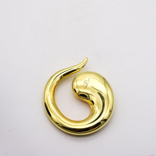 TIFFANY & CO. 1981 Elsa Peretti Pendant Buckle 18Kt Gold Vermeil On .925 Sterling