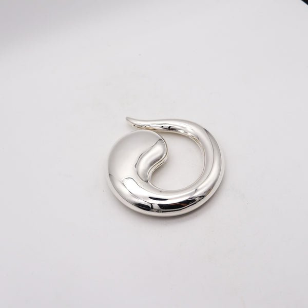 -Tiffany & Co 1981 Elsa Peretti Abstract Pendant Buckle in.925 Sterling Silver