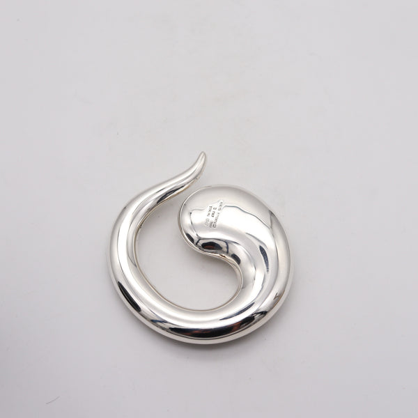 -Tiffany & Co 1981 Elsa Peretti Abstract Pendant Buckle in.925 Sterling Silver