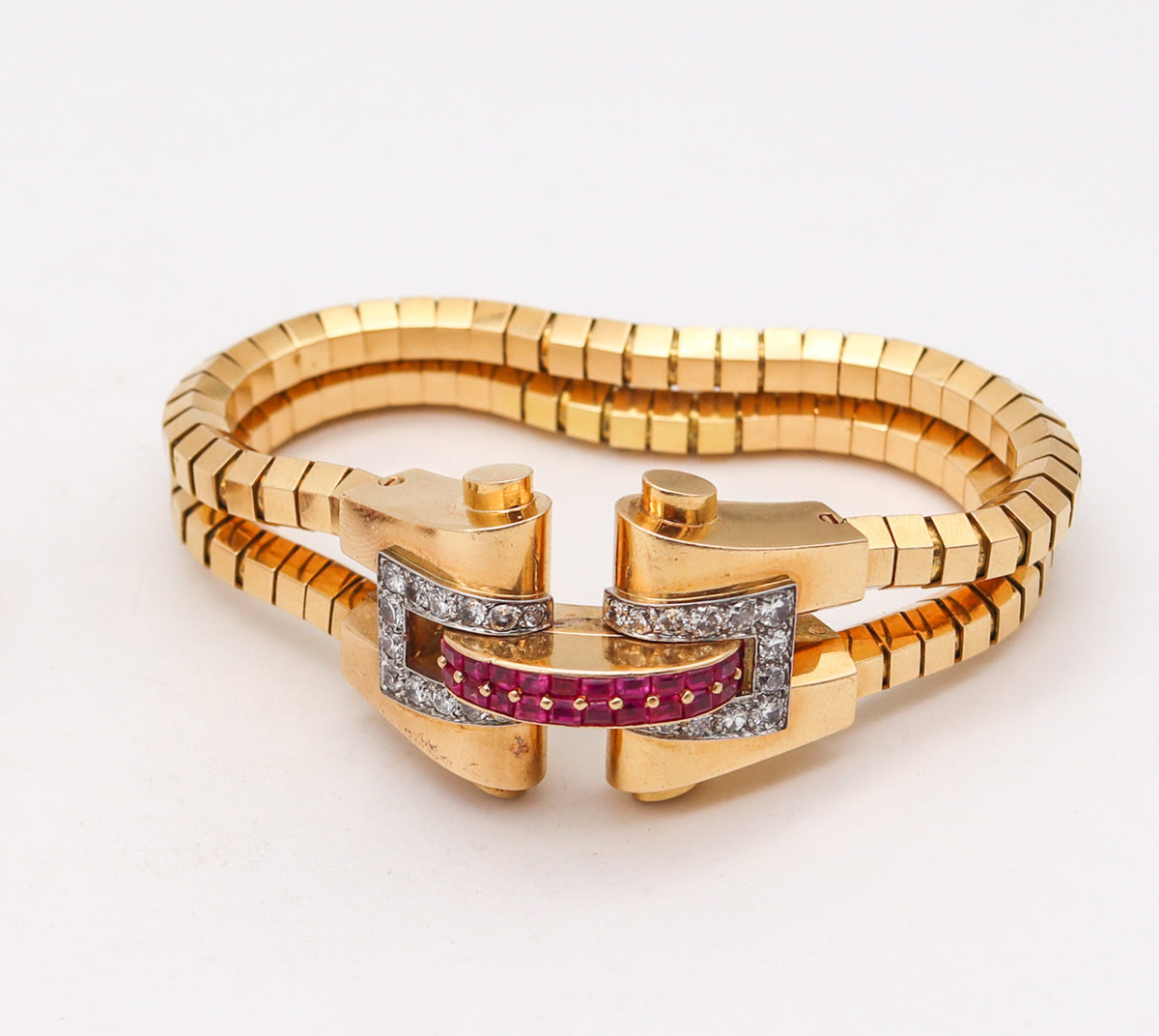 BOUCHERON 1937 Paris Art Deco Bracelet In 18Kt Gold With