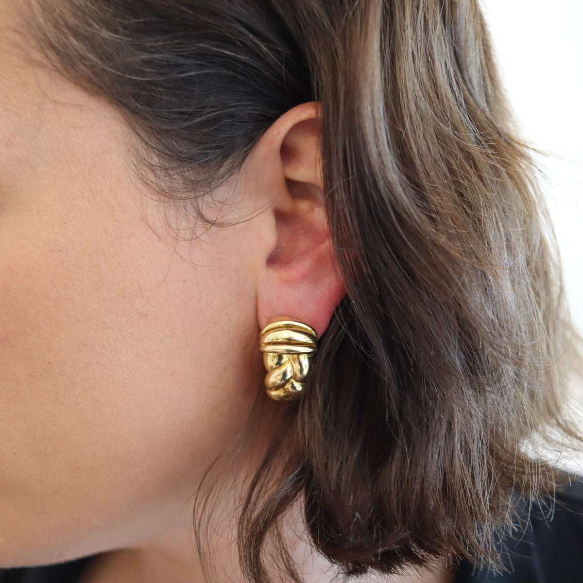 O. J. Perrin Paris 1970 By Andre Vassort Clips On Knots Earrings