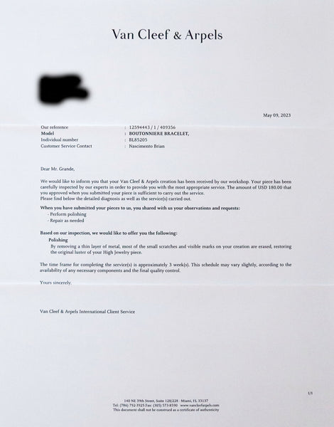 VAN CLEEF & ARPELS Boutonniere Leather Bracelet In 18Kt Gold With VS Diamonds