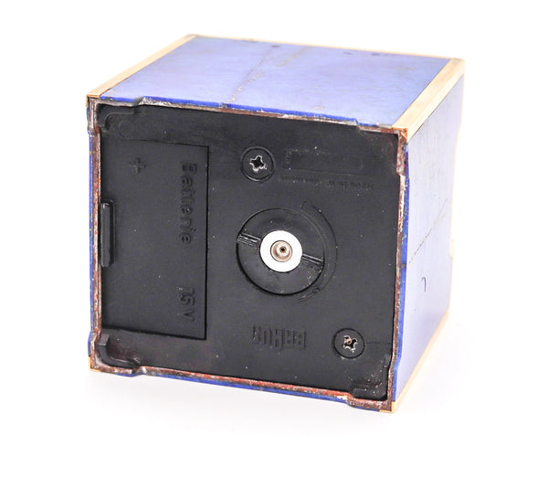 DIETER RAMS 1973 Braum Cubism Desk Lighter In 18Kt Yellow Gold And Lapis