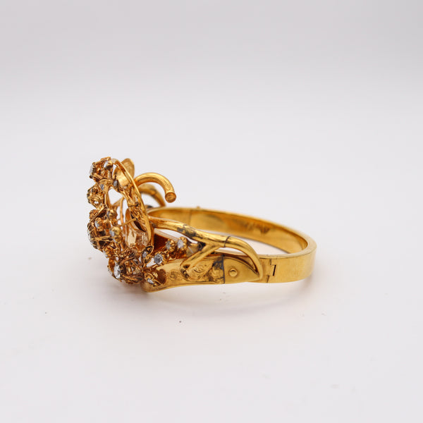 TIFFANY & Co. 1880 Victorian Bracelet In 14Kt Yellow Gold With Rose Cut Diamonds