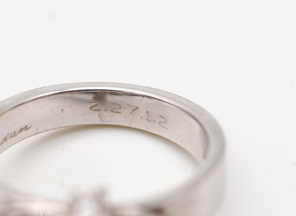 GARRARD & CO. French Ritz Bow Cocktail Ring 18Kt White Gold With VS Diamonds