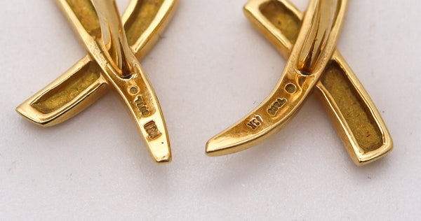 TIFFANY & CO. By Paloma Picasso Pair Of Graffiti X Cufflinks In 18Kt Yellow Gold