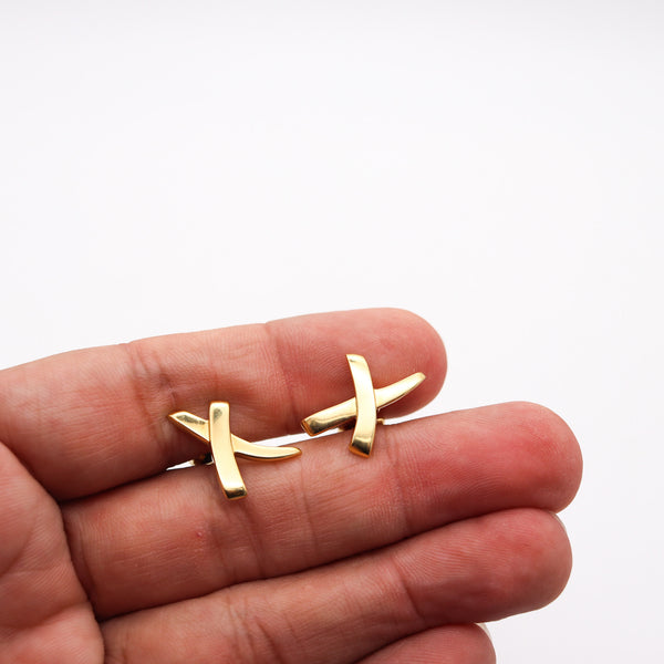 TIFFANY & CO. By Paloma Picasso Pair Of Graffiti X Cufflinks In 18Kt Yellow Gold