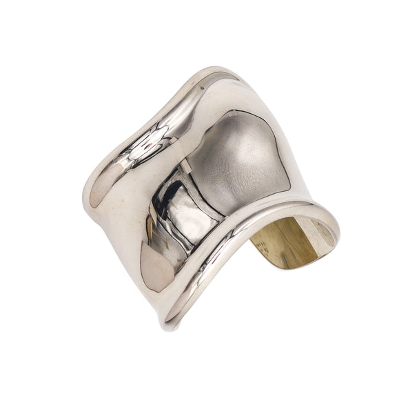 TIFFANY & CO. 1978 By Elsa Peretti Medium Right Bone Cuff In Sterling Silver