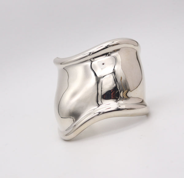 TIFFANY & CO. 1978 By Elsa Peretti Medium Right Bone Cuff In Sterling Silver