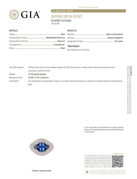 MAUBOUSSIN Paris Cocktail Ring In 18Kt Gold With 6.58 Ctw Sapphire & Diamonds