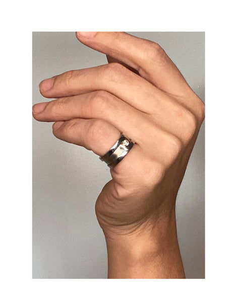 Cartier Paris C 2 Ring In 18Kt White Gold With One VVS Round Diamond
