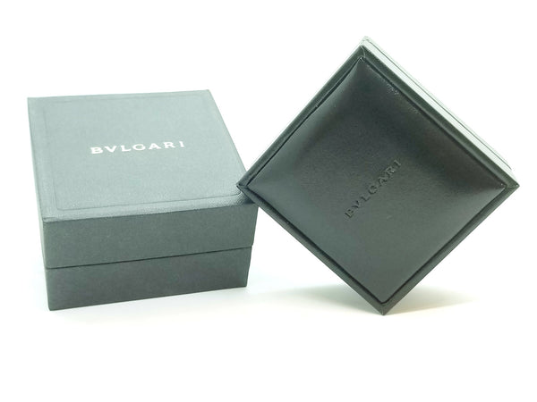 BVLGARI BULGARI 18KT WHITE GOLD PYRAMID EARRINGS WITH CARVED AMETHYST