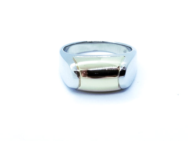 BVLGARI 18 KT TWO TONES GOLD TRONCHETTO UNISEX RING