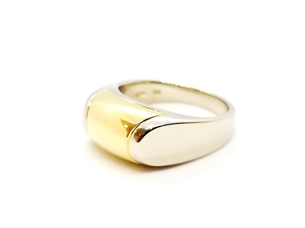 BVLGARI 18 KT TWO TONES GOLD TRONCHETTO UNISEX RING