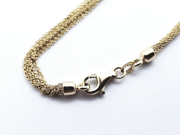 LARGE AQUAMARINE & DIAMONDS 18 KT YELLOW GOLD NECKLACE