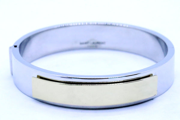 YVES SAINT LAURENT PARIS STERLING & GOLD UNISEX BRACELET