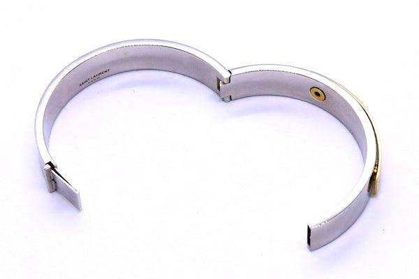 YVES SAINT LAURENT PARIS STERLING & GOLD UNISEX BRACELET