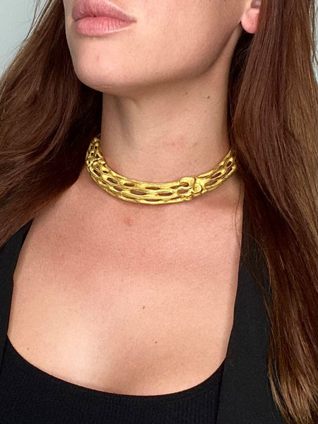 Angela Cummings Studio 1983 Very Rare Organic Necklace In Solid 18Kt Yellow Gold