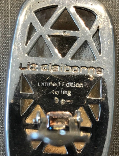 LIZ CLAIBORNE SOLID STERLING SILVER .925 LIMITED EDITION VINTAGE EARRINGS