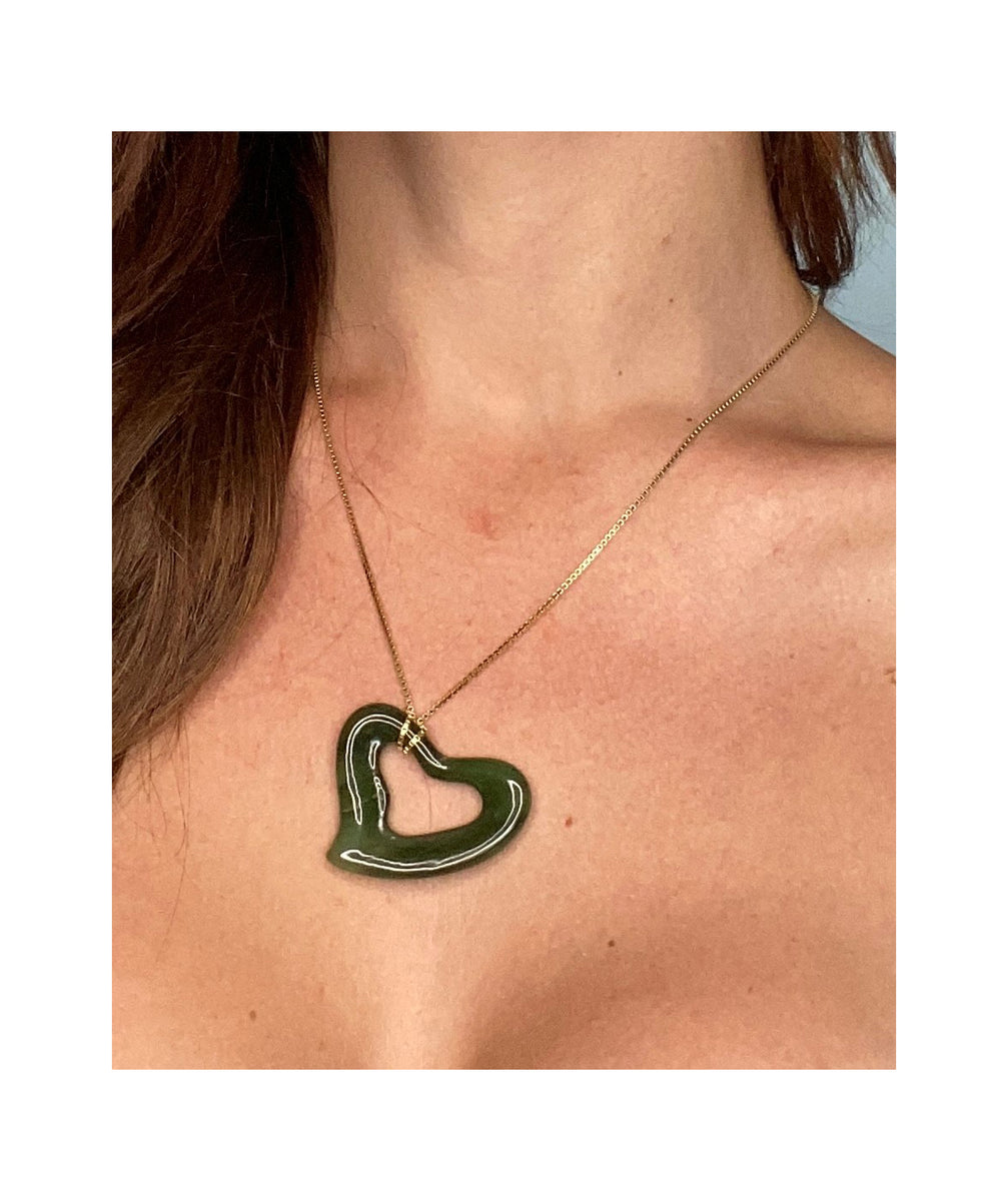 Tiffany jade deals heart necklace