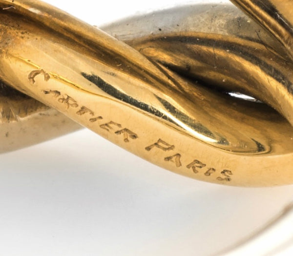 CARTIER PARIS 18 KT HERCULES LOVE KNOT RING VINTAGE 1950'S