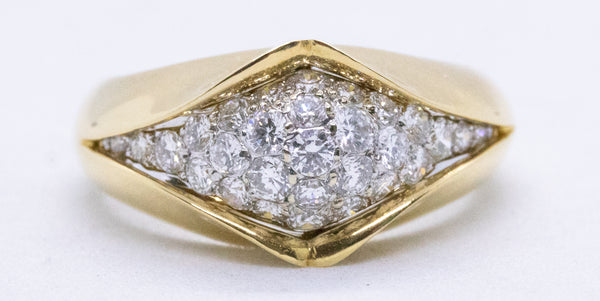 VAN CLEEF & ARPELS VCA DIAMONDS 18 KT AND PLATINUM RING