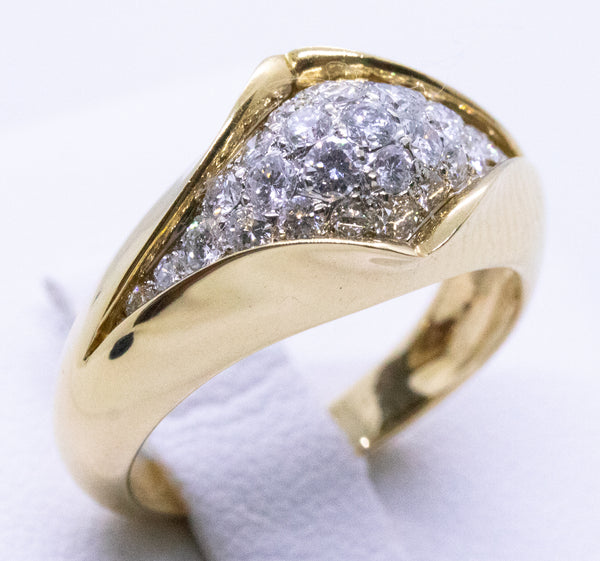 VAN CLEEF & ARPELS VCA DIAMONDS 18 KT AND PLATINUM RING