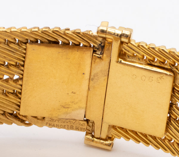 CARTIER 1960 PARIS 18 KT RETRO BRACELET WITH 2.64 Ctw OF DIAMONDS & BURMA RUBIES