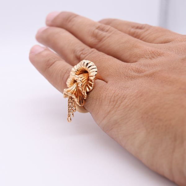 Boucheron Paris Exquises Confidences Cocktail Ring In 18Kt Yellow Gold With Diamonds