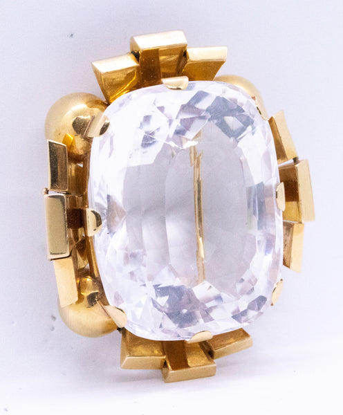 WALSER WALD 18 KT GOLD 199.60 Cts QUARTZ PENDANT BROOCH