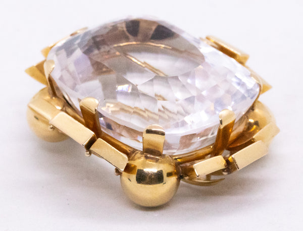 WALSER WALD 18 KT GOLD 199.60 Cts QUARTZ PENDANT BROOCH