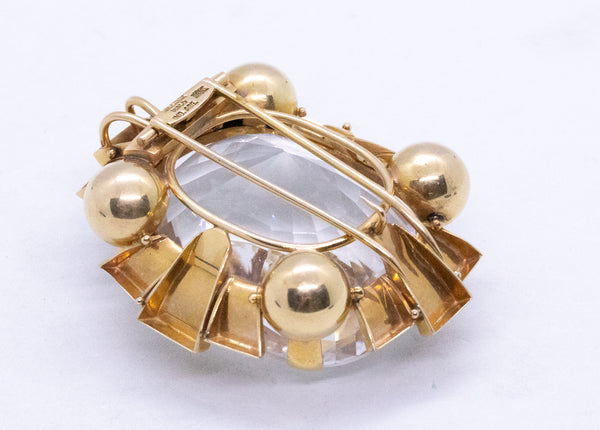 WALSER WALD 18 KT GOLD 199.60 Cts QUARTZ PENDANT BROOCH