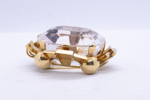 WALSER WALD 18 KT GOLD 199.60 Cts QUARTZ PENDANT BROOCH