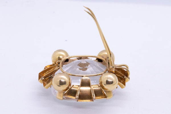 WALSER WALD 18 KT GOLD 199.60 Cts QUARTZ PENDANT BROOCH
