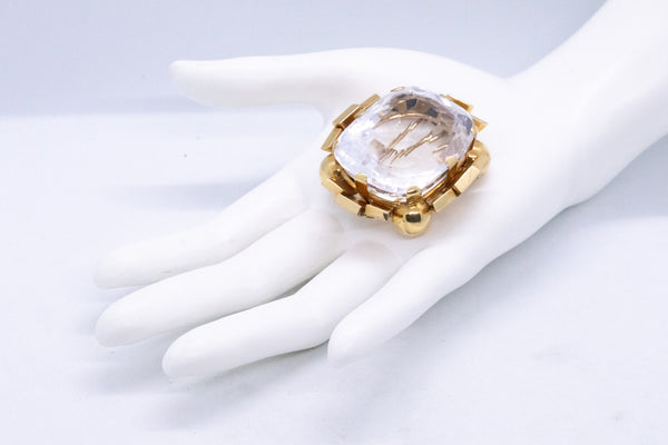 WALSER WALD 18 KT GOLD 199.60 Cts QUARTZ PENDANT BROOCH
