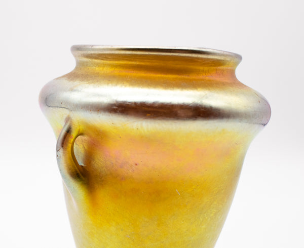 LOETZ AUSTRIA 1900 ART NOVEAU IRIDESCENT GLASS AMPHORA VASE