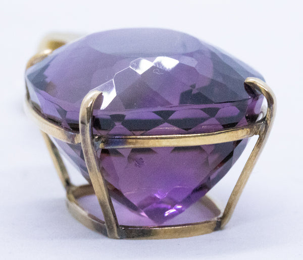 MASSIVE 75 CT AMETHYST 14 KT PENDANT ENHANCER