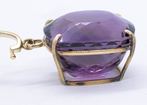 MASSIVE 75 CT AMETHYST 14 KT PENDANT ENHANCER
