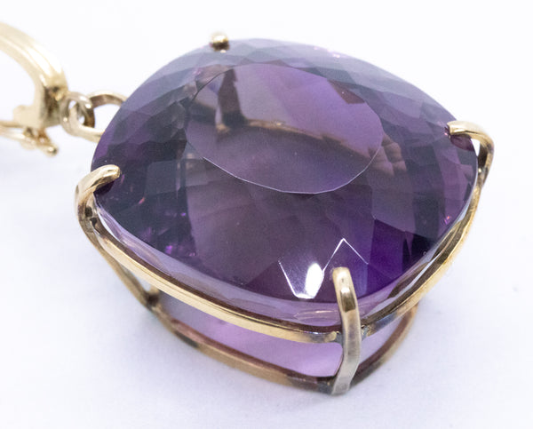 MASSIVE 75 CT AMETHYST 14 KT PENDANT ENHANCER