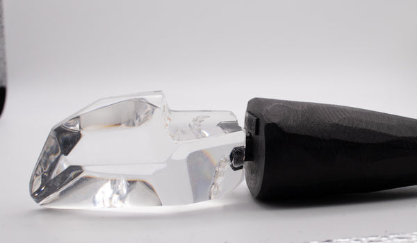 GERDA LYNGGAARD MONIES 1998 FRANCE VINTAGE CARVED LUCITE & EBONY WOOD NECKLACE