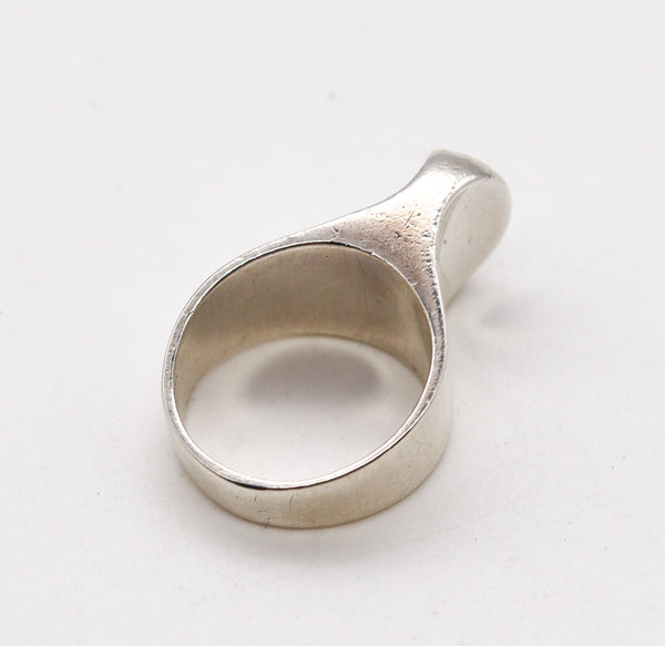 *Tiffany & Co. 1977 Elsa Peretti Rare Sculptural freeform Ring in Sterling Silver