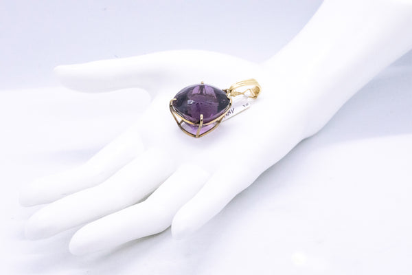 MASSIVE 75 CT AMETHYST 14 KT PENDANT ENHANCER
