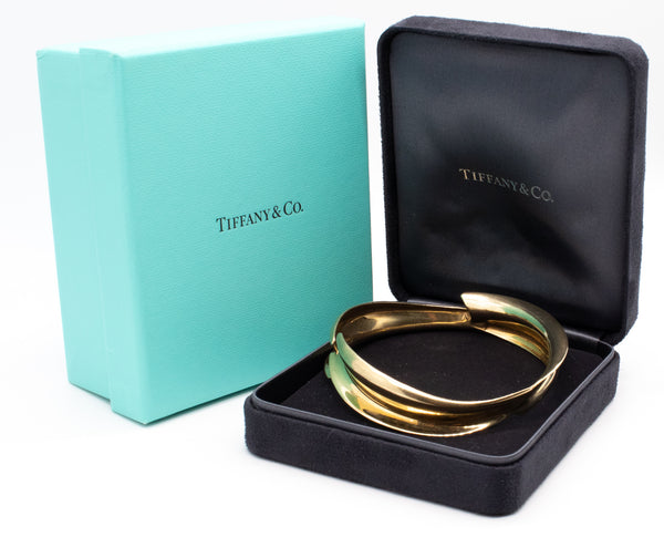 TIFFANY & CO.  FRANK GEHRY 18 KT SOLID GOLD MODERN BANGLE