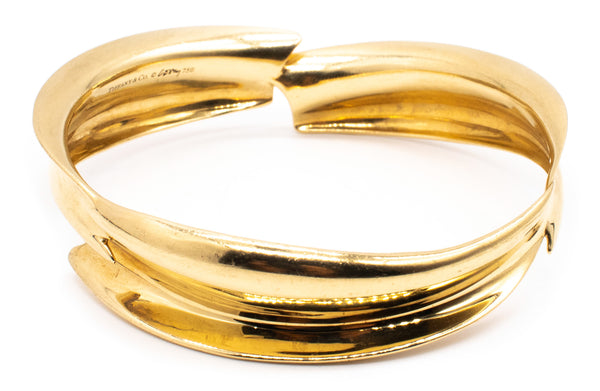 TIFFANY & CO.  FRANK GEHRY 18 KT SOLID GOLD MODERN BANGLE