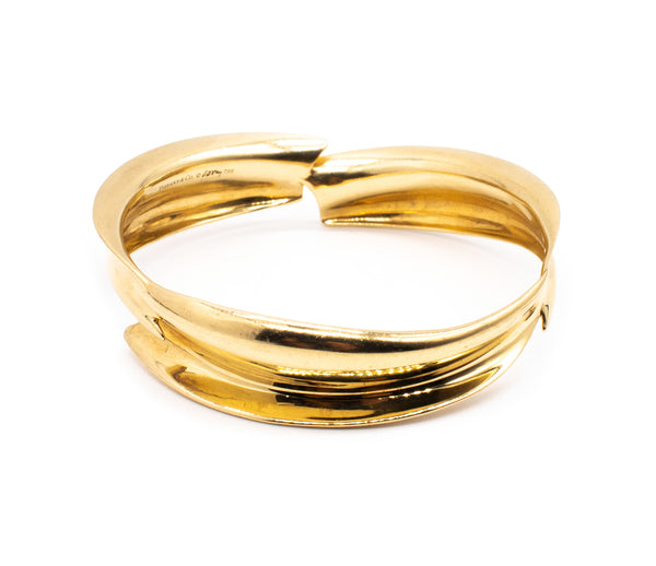 TIFFANY & CO.  FRANK GEHRY 18 KT SOLID GOLD MODERN BANGLE