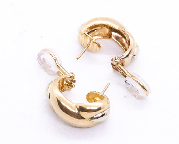 CARTIER TRINITY 18 KT PAIR OF HUGGIE EARRING