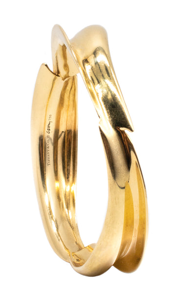 TIFFANY & CO.  FRANK GEHRY 18 KT SOLID GOLD MODERN BANGLE