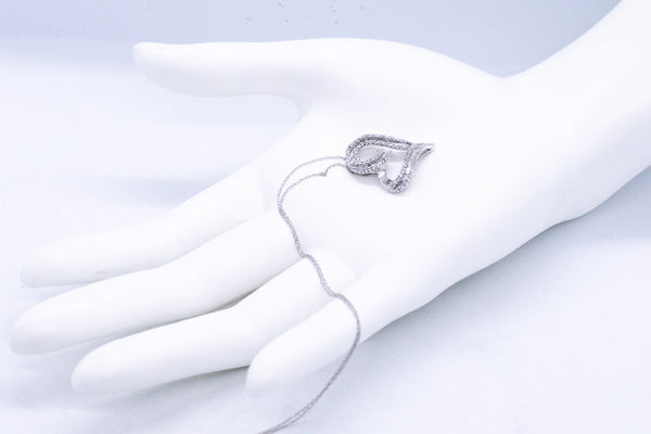 CLASSIC 10 KT CHAINED HEART WITH 2.16 Cts DIAMONDS