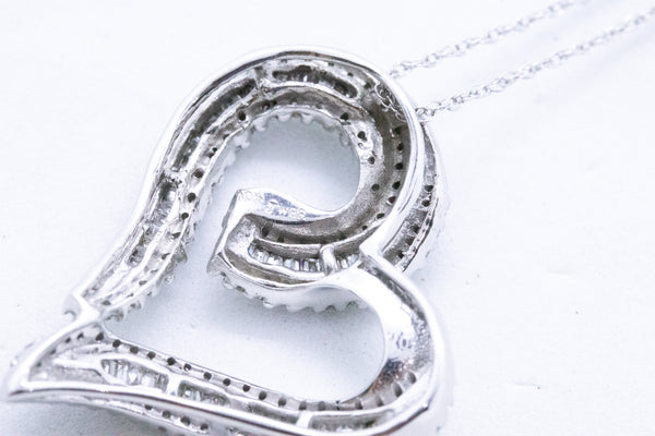 CLASSIC 10 KT CHAINED HEART WITH 2.16 Cts DIAMONDS