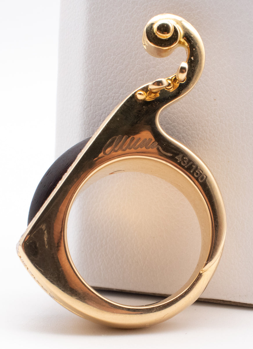 FRED PARIS BY ARMAN 18 KT VIOLIN SCULPTURAL RING WITH DIAMONDS – Treasure  Fine Jewelry